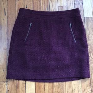 VGUC Maroon twill mini skirt